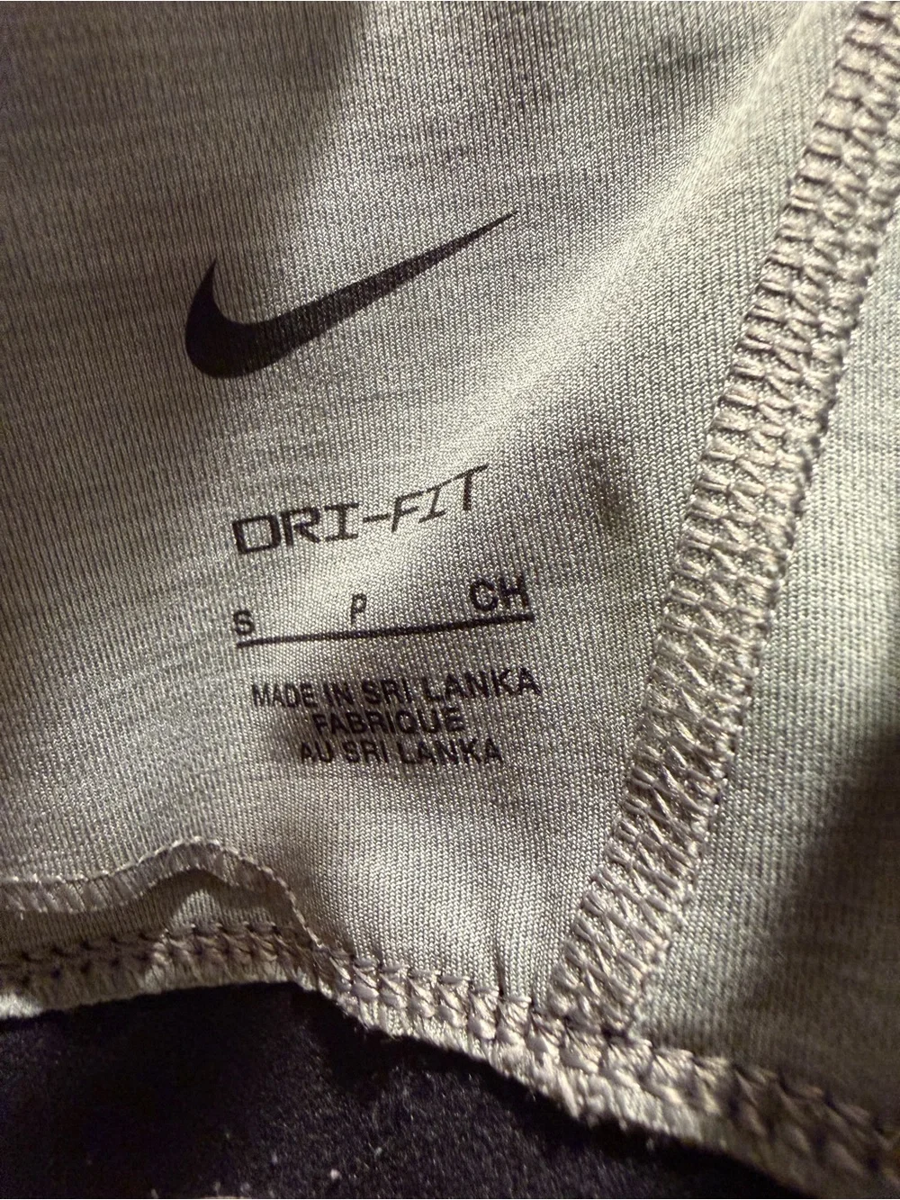 Nike Light Gray & Black Strappy Sports Bra